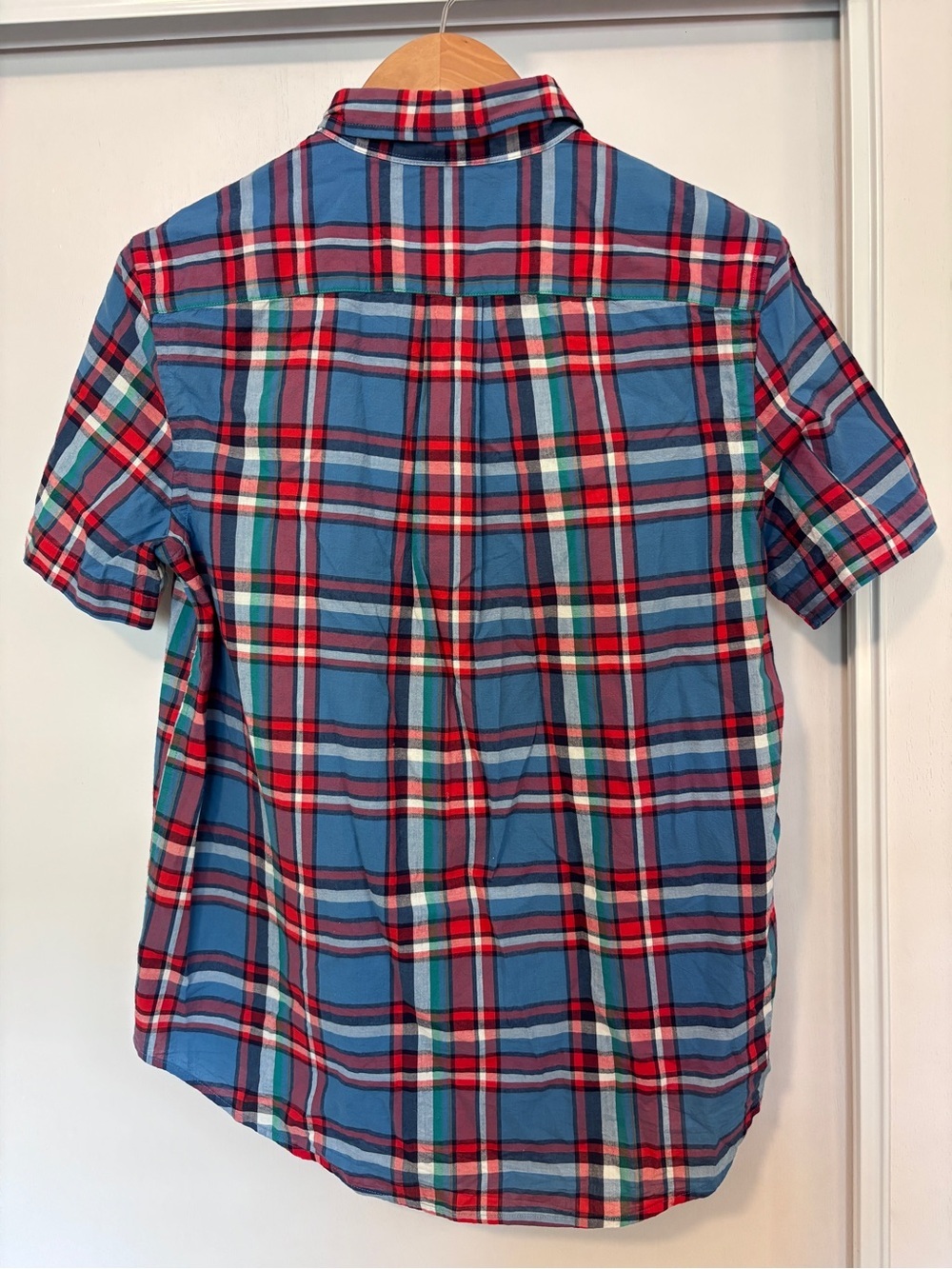 Ralph Lauren Boys Button Down Size XL Short Sleeve Plaid Preppy Nautical Soft - Picture 2 of 9